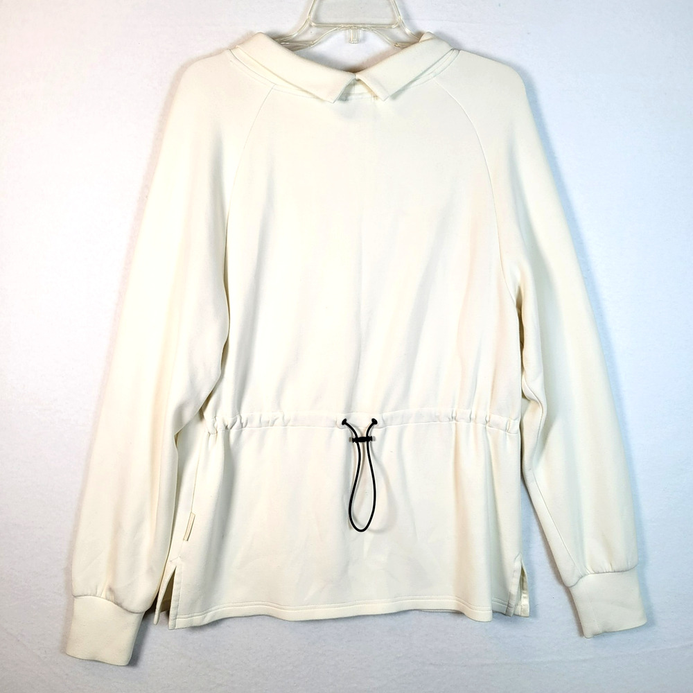Varley Womens Arcola Athleisure Drawstring Pullover Sweatshirt Size XS White